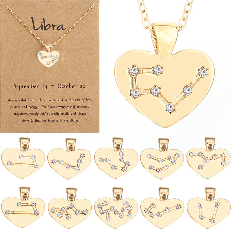 ​Heart Shaped Constellation Jewelry Zodiac Necklace For him / For Her - GiftsN'Collections  Gifts For Her  